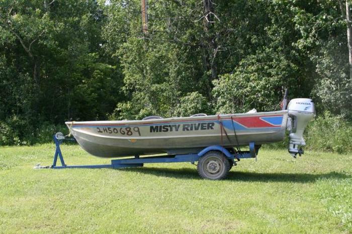 14 ft Misty River boat with 15Hp Honda 4stroke motor for ...
