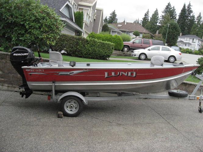 2006 14' Deluxe Lund Boat &amp; 25HP Mercury motor for sale in ...