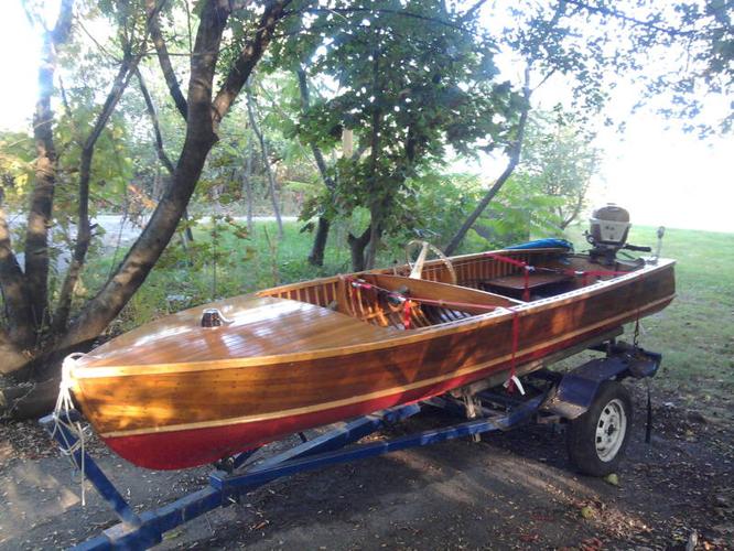 1964 richardson lark vintage cedar strip boat for sale in
