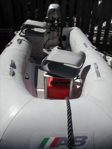 AB Ridgid Hull Inflatable with 20 hp honda 4 stroke outboard