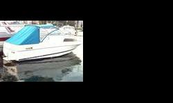 Clean boat. Very sleek and a beautiful shine. Nice convertible top. Sleeps two with a separate head. nine Person capacity. Fiberglass floors, complete non skid decking on entire boat, walk through windshield. Storage container behind rear seats, can be
