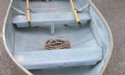 12 ft. aluminium boat with a 3.9 hp mercury motor, oars and anchor.
ask for Don