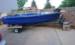 I purchased this fishing boat with my friend last year as a fun "fixer-upper" project. The previous owner told us it was built in the 1980's and am the motor is vintage. We took it out for a test drive in Fall 2015 and although it performed fine we've