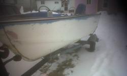 i have a 14  foot aluminum boat with trailer and a 50 evenrude,,the motor does run but needs a solinoid,,there is no leaks and comes with a manual and some accessaries,,call any time,,moving so must go,
