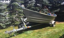14 foot lifetimer drift boat
Anchor setup front and rear.
Built In anchor storage rack
Two Sets of 8 foot oars.
Wetlander bottom coat
EZ loader trailer with LED lights and spare tire.
Has a motor mount
In Great Shape
