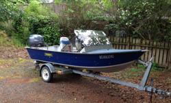 14ft Duroboat with 25 hp 4 Yamaha alterated into a runabout.
Two electric Scotty downrigger $250 each