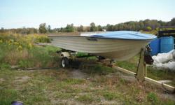 if you can read this i got it 14 ft fiberglass boat good for fishing or hunting solid floor transom plywood was removed just need new plywood reinstalled $60.00 cash in hand good little boat open-bow located in peterborough 7059277625 can deliver if