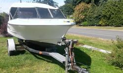 16 foot K&C Thermoglass - complete with top and docking cover - well cared for - must see to appreciate condition - new floor and transom - new seats and upholstery - wired for electric downriggers - Lowrance fishfinder - well maintained 50 Merc - newer