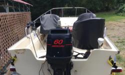 17' Whaler, 60hp Mercury Engine, galvanized Roadrunner trailer. Unit comes with Scotty down riggers (2), Lowrance sonar/gps LCX-18, custom boat and seat covers, Eagle fish finder, anchor system, cannon balls, net. Very good condition with engine carbs