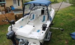 Immaculate inside and out and just waxed is this 18.5' Campion Explorer Cuddy with full canvas cover. Email me for full description and more pics.
EQUIPMENT INCLUDED WITH BOAT:
Full tank of gas (120 liters)
Like-new Yamaha 9.9 four stroke kicker with