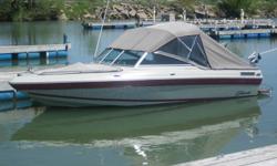 This is the ideal pleasure and fishing boat. It has a deep V hull with an unusually wide 8' beam. Very stable and handles rough water very well. 
Comes with the following:
- 3Lt OMC Cobra Outdrive (lower end completely rebuilt 2011)
- EZ load trailer with