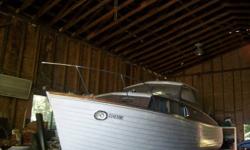 1958 Chris Craft Sea skiff 30ft cabin cruiser beautifull wooden boat cabin with bathroom kitchen  v berth...