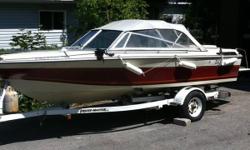 Boat is I'n amazing condition 3 liter chev engine with omc outdrive, boat comes with all safety gear has trailer but no ownership boat has full camper top needs minor work swim platform Runs great selling due to health problems E-mail