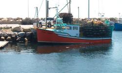 34'11 long by 14' wide lobstering boat.Orange in color.Comes with sounder,Loran, radar and pot heist. It has a 292 gas engine with a 50 gallon tank.Only used for winter lobstering. I am asking $6500 or best offer. For more information contact me.