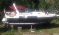 1989 Prowler Coopers Yacht, 34 ft. Black/Cranberry top. Great condition. White Galley. Teak interior. 2 Volvo Pinto engines, Sleeps 6. Runs great. $10,000 new additions including GPS/Depth finder, Satellite dish, upholstery, BBQ, ropes, DVD/TV, Stereo