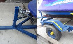 Selling my 1990 High Liner trailer, it is registered as a Utility trailer so you can use it for your boat or convert it for a utility trailer.
It is newly painted in blue, has a new winch added to the front, replaced the boards that the boat sits on with