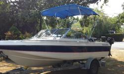 1991 canaventure 17.4 foot boat
Comes with.
Eagle fish finder
Sterio
Standard horizon GPS ( cp 180 )
Raymarine VHF radio
Bimini top (new last year)
1999 85hp yamaha outboard
Built in fuel tank
Canvas cover
new battery (last week)
EZ loader trailer (with