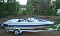1993 18FT Diva Forrester Power boat with 1993 OMC 5.0 L engine. Runs great and in fair condition . It comes with an EZ Loader trailer. It has ample storage and handles well in big water. Great boat for skiing and wake boarding. Seats 7 people comfortably.