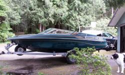 Bowrider. Seats 8. Mercruiser 4.3L V6 I.O; Fresh water cooled; great trailer; stereo; sounder; This boat is in excellent running condition. It is in fair cosmetic condition.We use it in Sproat Lake for touring, skiing, tubing. Currently in lake and