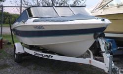 17' Larson bowrider - comes with bimini top - 3 litre mercury in/out board motor; mercury out drive; 1993 shorelander trailer with new tires; boat, motor & trailer clean & in excellent condition -- $7200 obo -- call 519-688-0080 Randy