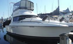 1993 Silverton 31 Yacht/Power Boat
-twin gasoline Chevy 350hp engine with 757 hours
-built in generator with remote electric start
-has SeaWise Davit system for lifting 11ft dingy/tender
-tender has remote steering, throttle, and electric start with 18hp