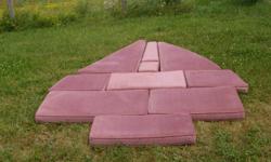 We have for sale 1 set of V Berth cushions consisting of 10 individual cushions.
Measures 16" across at upper most point of 3 cushions.
Pink with blue threads.
Individual cushion sizes below.
Asking $100.00 or B.O.
Call (519) 363-5261 if unavailable