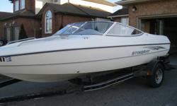 2003 STINGRAY BOWRIDER, 180 LX, 3 LITRE MERCRUISER, LESS THAN 200 HRS, OUTDRIVE IS CLEAN, HULL IS CLEAN AND FREE OF DAMAGE, INTERIOR IS GOOD AS WELL, NEW CD STEREO, STARTER AND SOLENOID, BIMINI TOP AND FULL COVER INCLUDED, CURRENTLY WINTERIZED AND READY