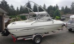 I am selling my 2004 Stingray 190CS.
This is a 19 foot cuddy cabin design. Stingray produce well made boats and this model in particular is great as it has a cuddy cabin and keeps the water from entering the helm area vs a bow rider style.
The boat has