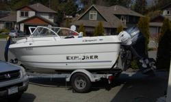 2005 Campion Explorer fishing boat in excellent condition. 115hp Yamaha 4 stroke main engine and a 8hp Yamaha 4 stroke kicker, complete with fish-finder and biminy top.