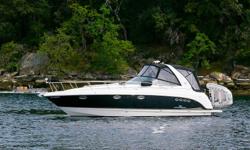 INTRODUCING THE 37' CHAPARRAL 350 SIGNATURE!
40th Anniversary of building boats edition
Greatly reduced price $149,500 CAD
A true head-turner right down to the finest detail. This is a boathouse kept vessel which has very low hours on the twin Volvo Penta