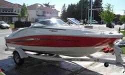 2006 Sea Ray 185 bowrider for sale, $15,500 obo. 4.3 litre Mercruiser (190hp) with turn key start. Excellent condition. Clarion stereo with detachable faceplate, only 125hrs, snap out carpet, cleaned and engine flushed after every use, winterized in fall