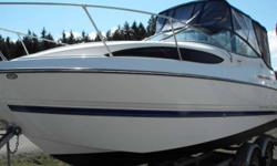 2008 Bayliner 245SB
Wow!! only 51 hours. Features: GPS, Built in Sounder, VHF, Stereo, Fridge, Stove, Furnace, Water heater, Shower, Toilet with Holding Tank, Aft Cabin, Walk through Transom, Trim Tabs, Fresh Water Cooling, 2008 Karavan Tandam Trailer.