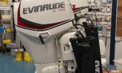 2014 90hp Evinrude E-tec
This engine was bought and registered but has NEVER been fired up. It has ZERO hours!! The warranty is still good until 2019. This awesome little motor only weighs 320lbs and comes with a aluminum prop
Controls and rigging are