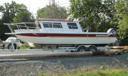 BOAT: KINGFISHER 2725 DESTINATION RED CANDY AND GLACIER WHITE WITH COLOR MATCHED VISOR
MOTOR : YAMAHA F250XCA
TRAILER: EZ LOADER 7500 ROLLER BUNK
SPARE TIRE AND MOUNTING BRACKET
BRAKE FLUSH KIT, CUSTOM TIE DOWNS
OPTONS:
AURORA ALL WEATHER PACKAGE
DOCKSIDE