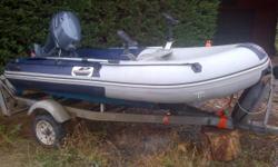 2015, 12' great pacific rib with 2011 yamaha 25 hp 4 stroke, both as new.... on a galvinized trailer. comes with the custom made aluminum scotty rod holders & brackets. we used it as our Yacht tender & for fishing , sold the sail boat few months ago and