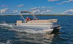 The biggest PARTY BARGE pontoon, the 24 DLX boasts a deck footprint of over 200 square feet, and provides room for up to a dozen of your family and friends.
You'll find incredible amounts of storage beneath the huge lounges and couches, and the captain's