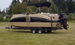 2016 CAMPION FIBERTOON with EZ LOADER TRAILER FOR SALE This rare, hard to find CAMPION 100% COMPOSITE Tri Hull FIBERTOON is luxury boating while enjoying a cruise, or towing the family on your favourite lake, or the ocean. Some of the options include:
-