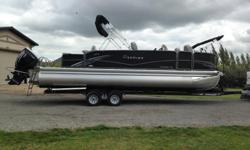 Up for sale is my personal demo 2016 Premier 220 Explorer Custom pontoon boat. Each year I buy a new pontoon and order it with a lot of upgrades to determine what our stock boats should have for options. This year I ordered the boat with an extra large