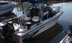 I have for sale a 20 ft. Sportcraft Fishmaster Walkaround. Boat equipped with the following. 4.3 ltr mercruser and alpha outdrive 400 hrs, bimini top, 9.9 4 stroke big foot  kicker (2007), mounting and steering bracket, 2 new scotty downriggers, marintek