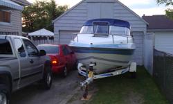 1991 Thompson Carrara in excellent condition. Only about 50 hours on rebuilt 4.3L, V6 Mercruiser Vortex engine. Lower end (Alpha 2) rebuilt spring 2011. New upholstery in the cuddy cabin spring 2011. Equipped with shore power hook up with 2 GFI