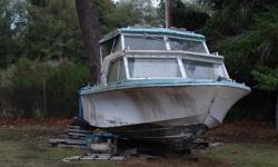 Free: Blue and White Fiberform Runabout Boat. Totally gutted hull. Great for over winter project. Inboard/ outboard engine (not working). Have interior extra's. Sorry no trailer. You pick up.