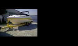 What a great trailerable cuddy cabin this is. And her condition is extrordinary for her year. Equipped with the popular Mercruiser 5.0 liter motor, Bravo one stern drive and Mirage stainless propeller ... this boat will get you where you want to go