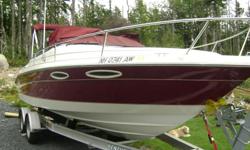24ft Searay in excellent condition cuddy sleeps 2 has porta potti ,garmin Gps,moaring cover as well as full camper top also comes with 2008 Venture tandem trailer in excellent condition as well was just inspected had appraisal done boat and trailer