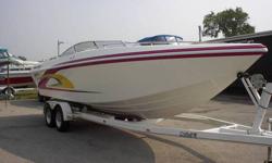 Lightly used Checkmate 261 with 502 MPI / BRAVO II in pristine condition. This boat has 280 HRS and has always been trailered then used for the day or weekend and then put away covered.  Waxed every season top to bottom, never painted.  Always Mercruiser