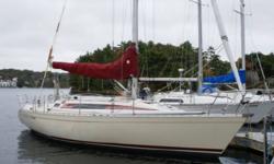 The Beneteau 345 is a well mannered family racer cruiser.
Sleeps 6 in three cabins - with the head compartment aft.
Large cockpit with teak slats on seating surfaces; wheel & binnacle, autopilot, radar, and dodger.
The galley is equipped with a two burner