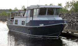 Built by Alwest Marine in 1973 and fully refitted in 2007, this vessel is special. It shows very well, is clean, dry and ready to go. Winter comfort is ensured by fully insulated cabin and hull. If you are thinking of a Lifetimer or King Fisher Welded