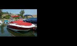 SHE IS A VERY CLEAN FRESH WATER BOAT WITH A WAKEBORAD TOWER AND BOARD RACKS. INCLUDES: MERCRUISER 350 MAG MPI MOTOR, (300 horsepower) BRAVO lll DRIVE, SNAP-IN/OUT CARPETS, BOLSTER BUCKET SEATS, U-SHAPE AFT SEATING, WIDE BOW AREA, LARGE SWIM PLATFORM,