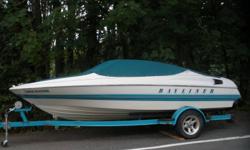 1992 'Olympic Edition' Bayliner Capri 1850 (18.5 ft)
 
Volvo 4.3LX, the higher HP version of the popular engine
 
- bowrider, great for skiing and wakeboarding
- very nice 5-blade stainless prop
- built-in swim platform on rear;
- full snap-on covers;