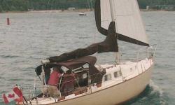 ALBERG 30 (1976) Sail number 602.
Lying in Owen Sound at the Georgian Yacht Club.
Haul out and winter storage paid.
A fine example of this rugged, proven, racer/cruising boat.
Original reliable Atomic 4 engine.
Fully battened main, working jib on