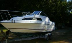 1994 22 foot Bayliner Classic cruiser in excellent condition!! it is powered by 4.3  V6 Chevy with Alpha 1 drive . The canvas is near new in awesome shape. It will sleep 4-5, has sink, gas stove, refrigerator and Jabsco pump flush head. Bennett trim tabs,